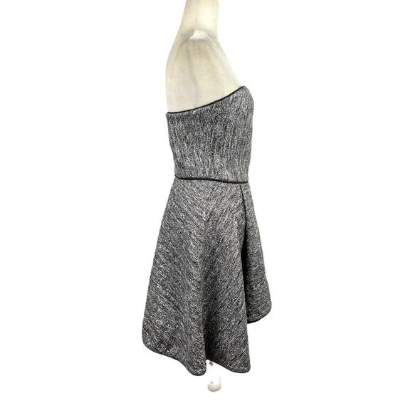 Hunter Bell Womens Size 4 Grace Dress Strapless Cocktail Gray Silver Mini Gown - Picture 9 of 16